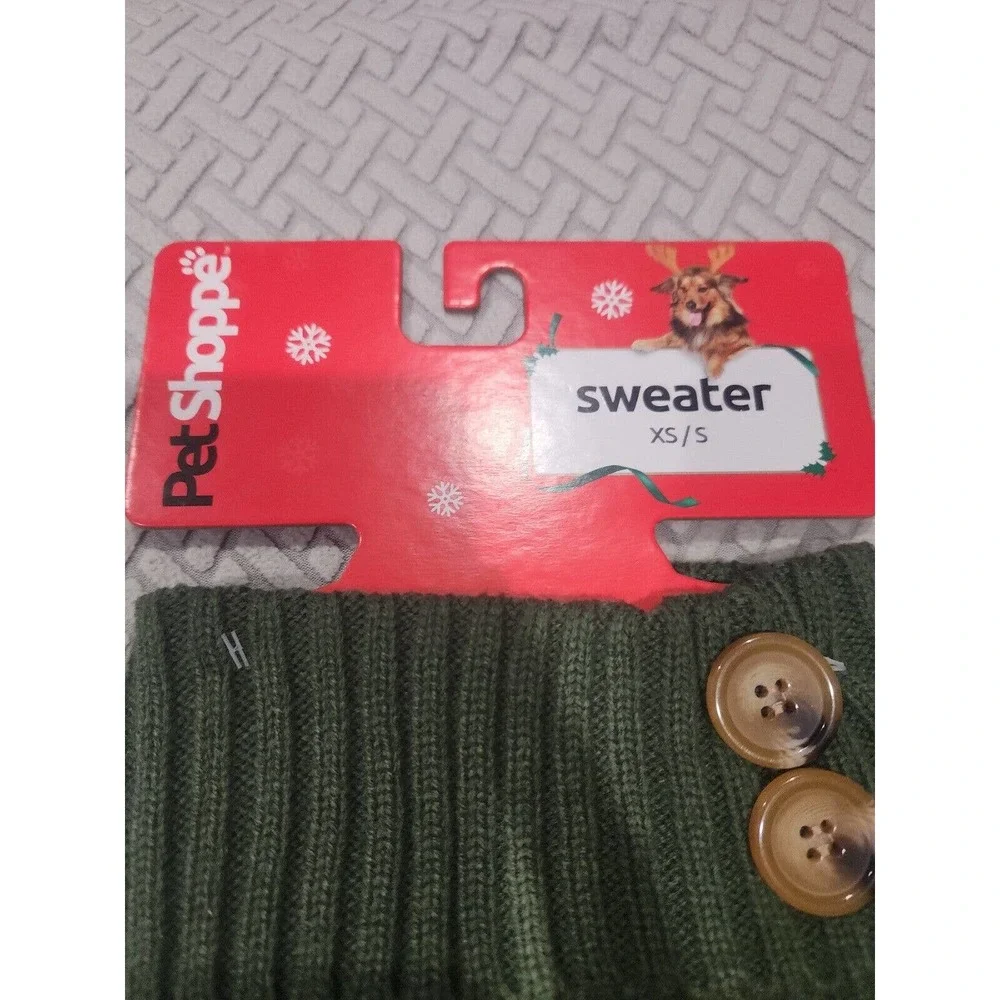 Pet Shoppe Holiday Dog Sweater Size‎ XS/Small Green 12-19pounds